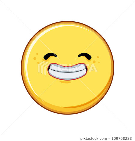 yellow smiley cartoon vector illustration yellow smiley cartoon vector illustration 109768228
