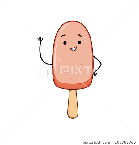 sundae ice cream character cartoon vector illustration sundae ice cream character cartoon vector illustration 109768309