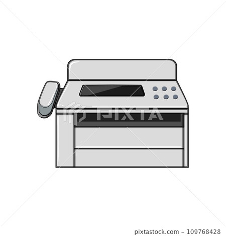 office fax machine cartoon vector illustration office fax machine cartoon vector illustration 109768428