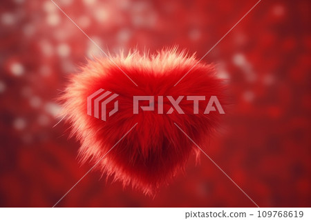 Soft fluffy red heart Soft fluffy red heart 109768619