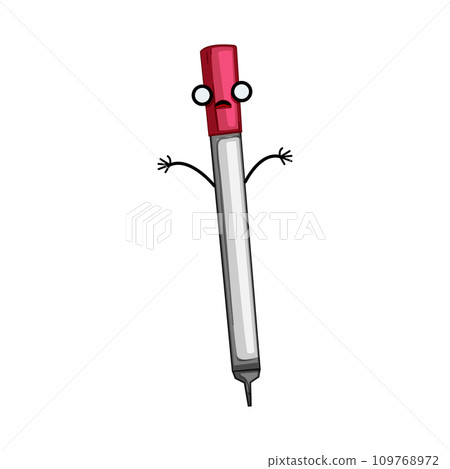 funny pen character cartoon vector illustration funny pen character cartoon vector illustration 109768972