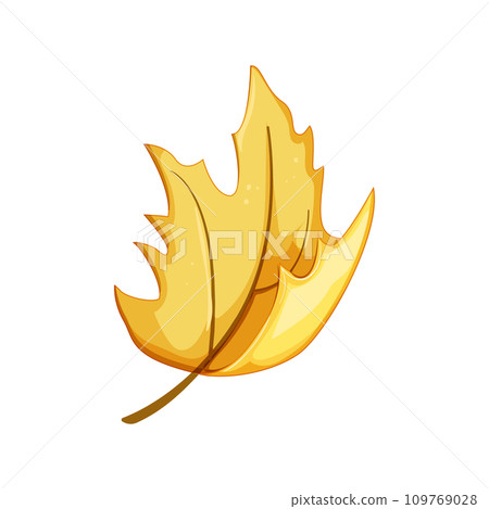 fall maple leaf cartoon vector illustration 109769028