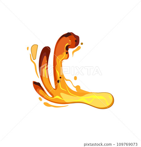 fire lava splash cartoon vector illustration 109769073