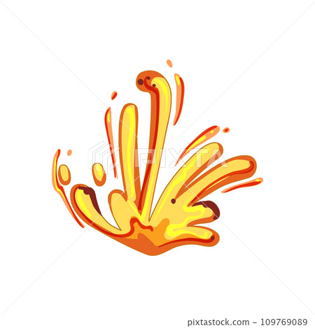 liquid lava splash cartoon vector illustration 109769089