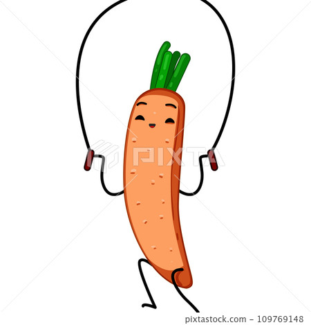 happy fruit fitness character cartoon vector illustration 109769148