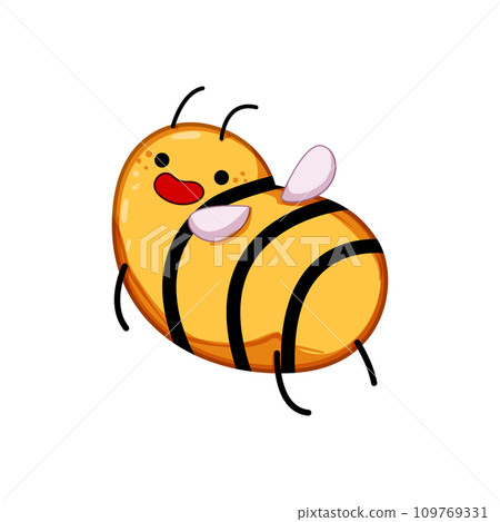 bumble bee character cartoon vector illustration 109769331