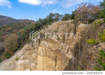 [Awa City, Tokushima Prefecture] Earthen pillars of Awa [Hatodake] 109769474