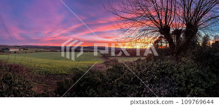 Rural sunset - Yorkshire - England Rural sunset - Yorkshire - England 109769644