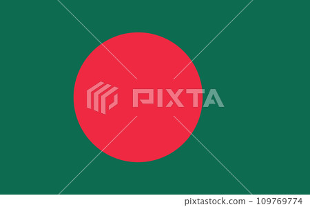Bangladesh national official flag symbol, banner vector illustration. 109769774