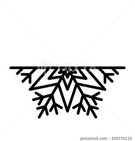 Snowflake monogram on white background. Boho festive ornament template. Christmas monogram Snowflake monogram on white background. Boho festive ornament template. Christmas monogram 109770218