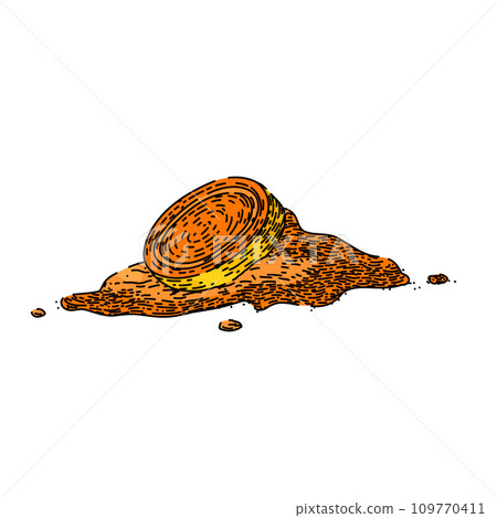 curcuma turmeric sketch hand drawn vector 109770411