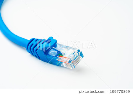 Network cable isolated on white background studio shot Network cable isolated on white background studio shot 109770869