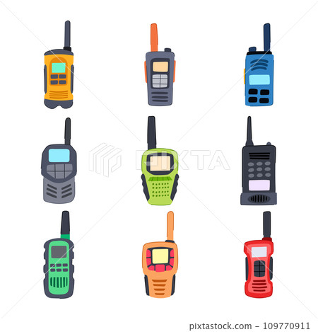 walkie talkie set cartoon vector illustration walkie talkie set cartoon vector illustration 109770911