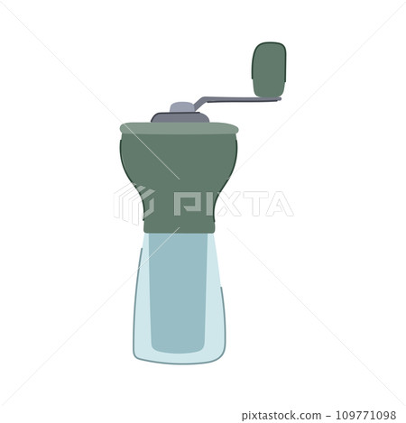 bean mill coffee grinder manual cartoon vector illustration 109771098