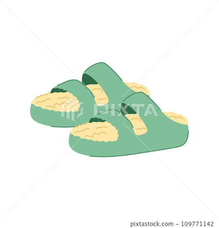 person man slippers cartoon vector illustration 109771142