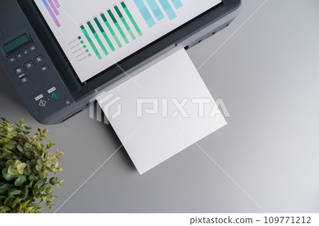 Close up of modern printer in the office 109771212