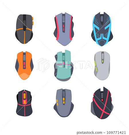 game mouse set cartoon vector illustration 109771421