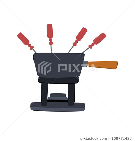hot fondue cartoon vector illustration 109771423