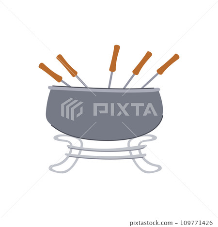 melted fondue cartoon vector illustration 109771426