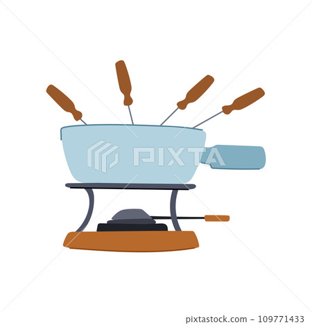 pot fondue cartoon vector illustration 109771433