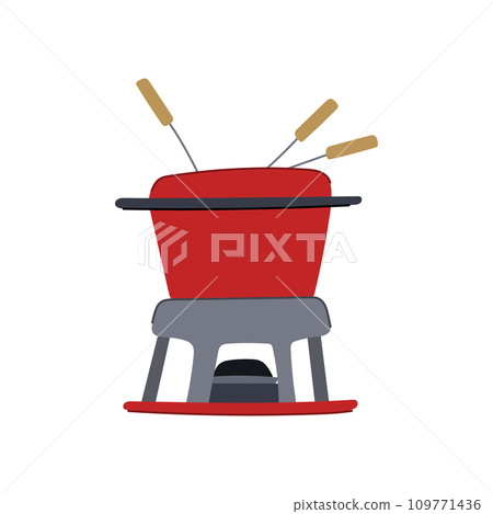 swiss fondue cartoon vector illustration 109771436