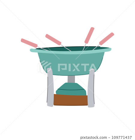 cheese fondue cartoon vector illustration 109771437