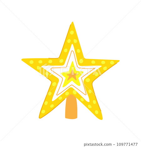 ornament christmas star cartoon vector illustration 109771477
