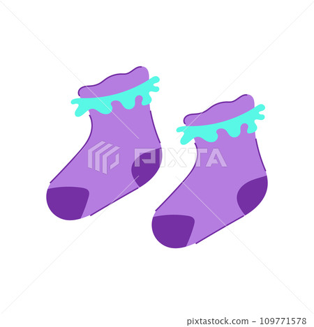 element toddler socks cartoon vector illustration 109771578