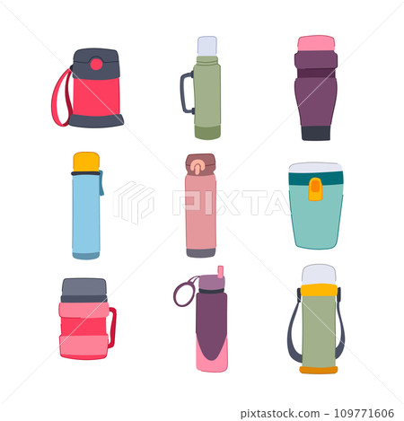 thermos set cartoon vector illustration thermos set cartoon vector illustration 109771606