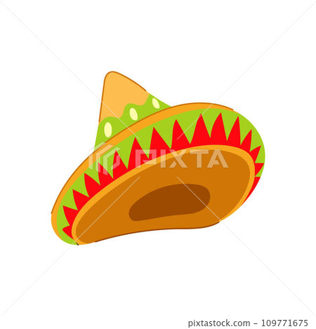 ethnic sombrero cartoon vector illustration 109771675