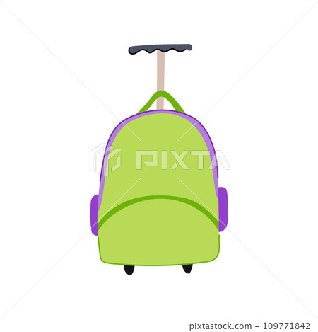 back kid luggage cartoon vector illustration 109771842