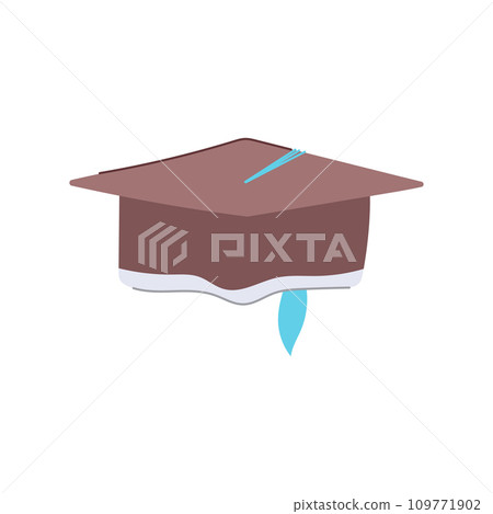 black graduation hat cartoon vector illustration 109771902