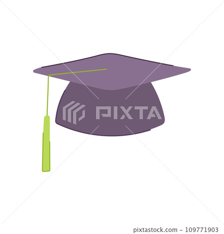 study graduation hat cartoon vector illustration 109771903
