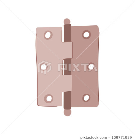 metal door hinge cartoon vector illustration 109771959