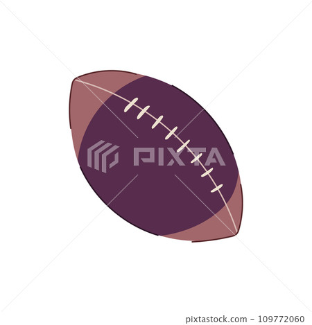 lace american football ball cartoon vector illustration 109772060