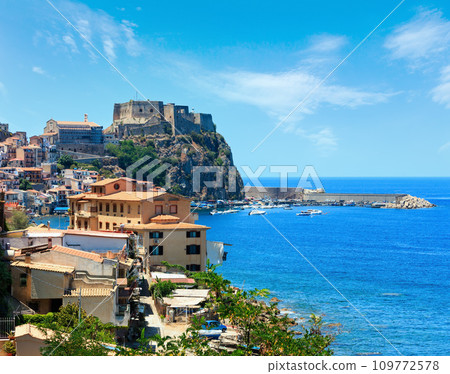 Scilla sea coast, Calabria, Italy. Scilla sea coast, Calabria, Italy. 109772578