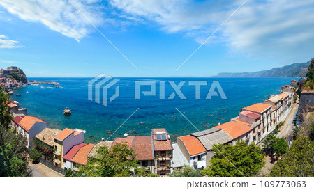 Scilla sea coast, Calabria, Italy. Scilla sea coast, Calabria, Italy. 109773063