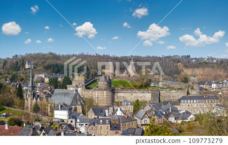 The Chateau de Fougeres (France) spring view. 109773279
