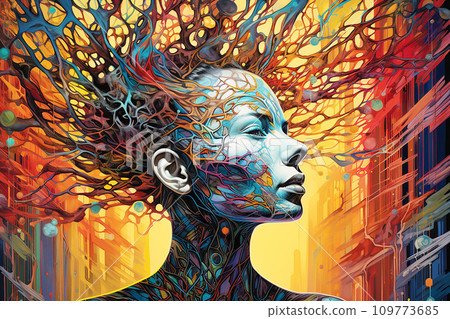 Seamless integration of mind and cognition, portraying intricate neural connections in a visually appealing and harmonious manner Seamless integration of mind and cognition, portraying intricate neural connections in a visually appealing and harmonious manner 109773685