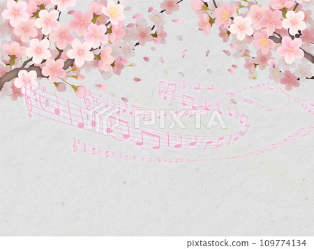 音樂在櫻花花瓣中流淌 109774134