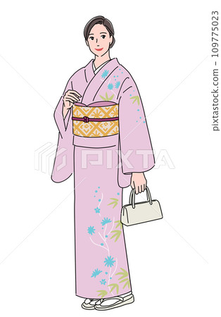 A woman in kimono shape 109775023