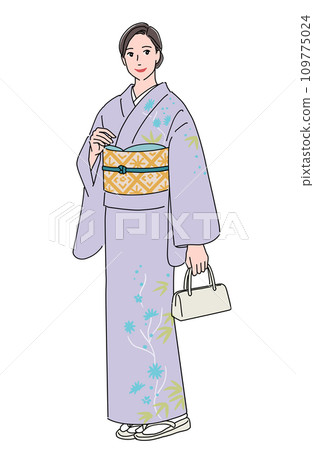 A woman in kimono shape 109775024