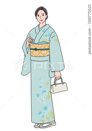 A woman in kimono shape 109775025