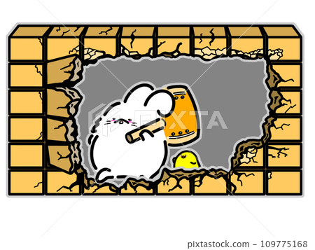 兔子打破牆壁 109775168