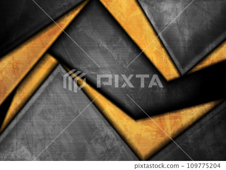 Dark grey and orange grunge corporate geometric background Dark grey and orange grunge corporate geometric background 109775204