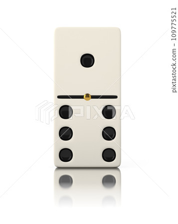 Domino game bone close up isolated Domino game bone close up isolated 109775521