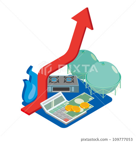 Image illustration of city gas price increase 109777053