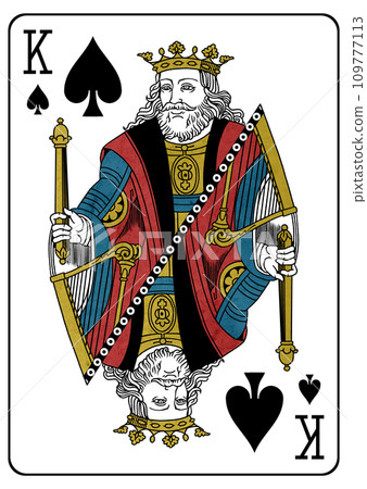 Playing card king of spades 109777113