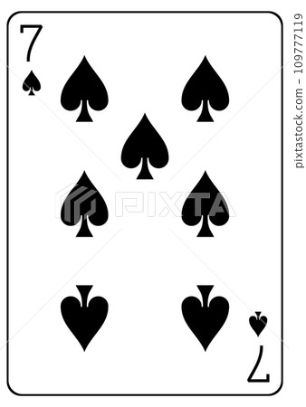 Playing card seven of spades 109777119