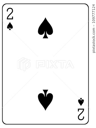 playing cards 2 of spades 109777124